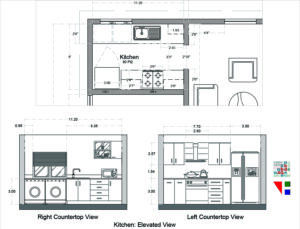 Our Work 3 Projec J Kitchen Floor plan proposal